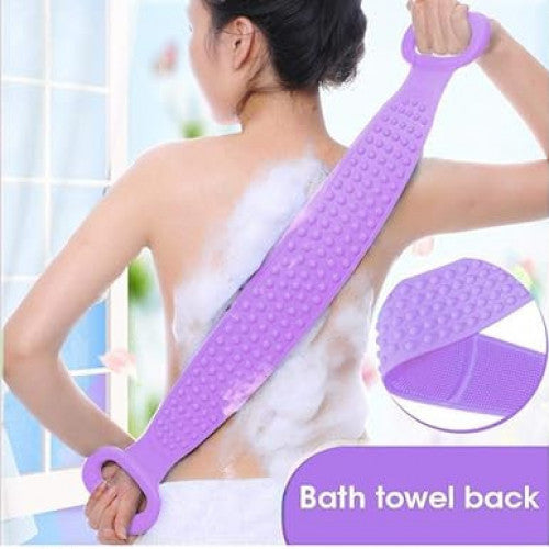 SILICA GEL BATH BRUSH MORADA