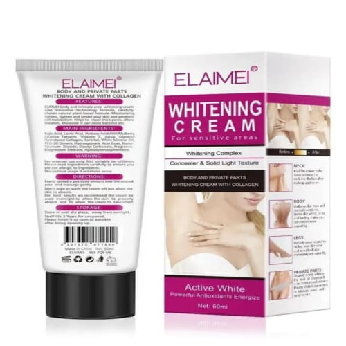 Crema para blanquear las zonas intimas