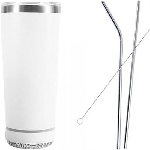 VASO BLANCO CON BOCINA BLUETOOH