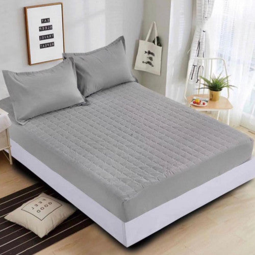 PROTECTOR IMPERMEABLE DE 3 PIEZAS PARA CAMA 60 .50 .QUEEN O MATRIMONIAL.GRIS