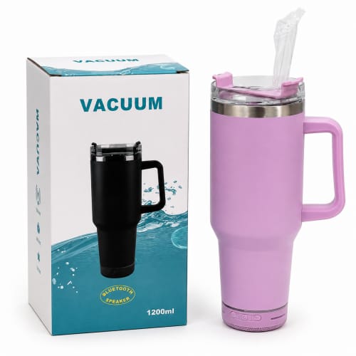 VASO CON BOCINA BLUETOOTH CON AGARRE